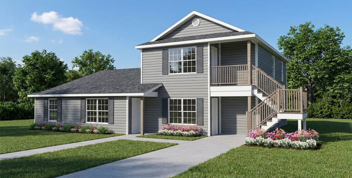 J1842-T, Multi-level Triplex plan